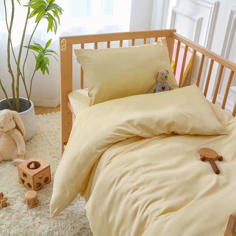 Cream / Bambus-Bettwäsche Set für Kinder / 135x200 cm / Nachhaltig & plastikfrei