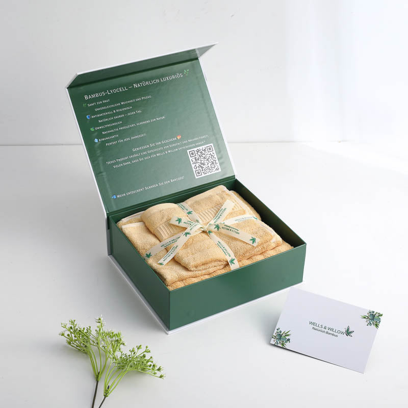 Sandbeige / Handtuch aus Bambus Lyocell / Besser als Baumwolle & ideal für unterwegs