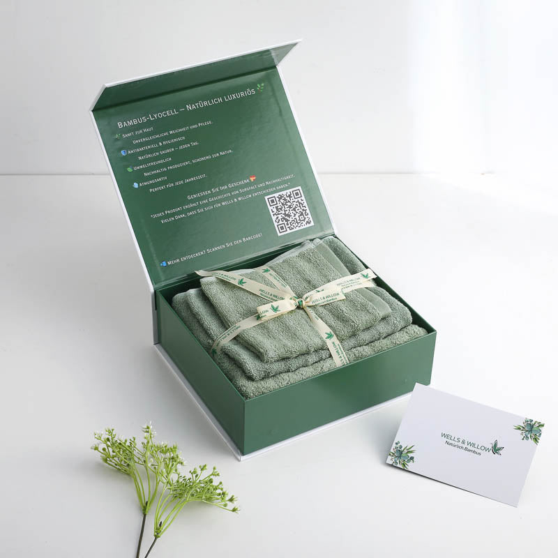 Blassgrün / Bambus Lyocell Handtuch / OEKO-TEX, hypoallergen & langlebig