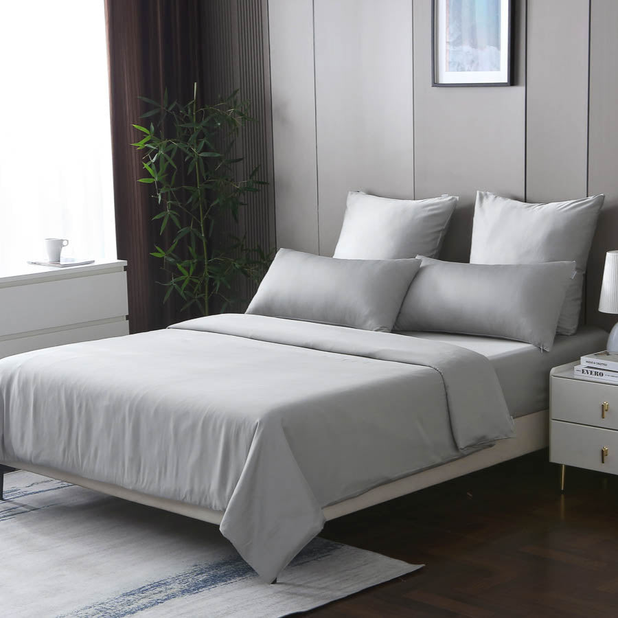 Perlgrau / Lyocell / 140x200 cm / Spannbettlaken – hypoallergen, weich fallend, für Allergiker