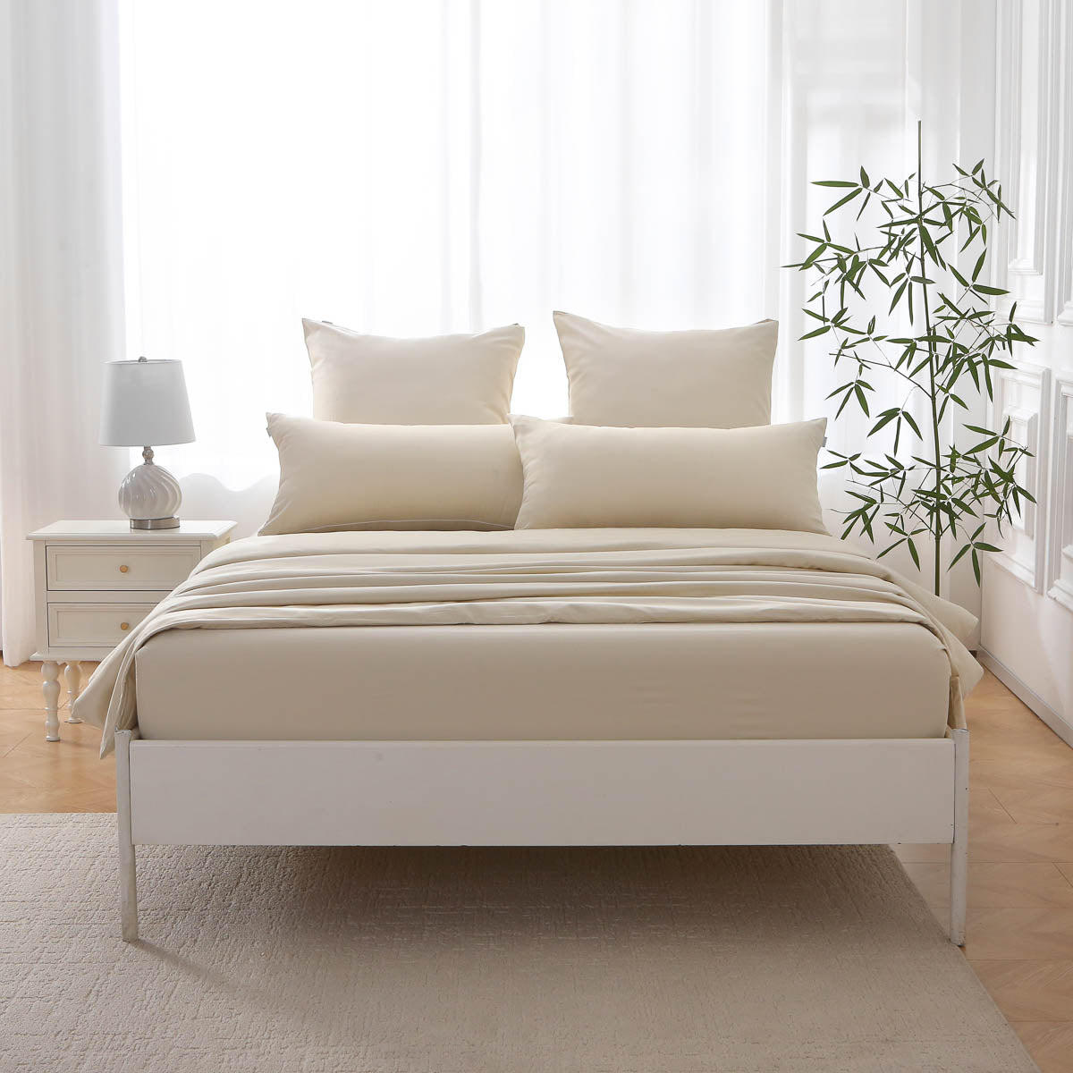 Sandbeige / Lyocell / 135x200 cm / Bettwäsche – seidig, hautschonend & nachhaltig