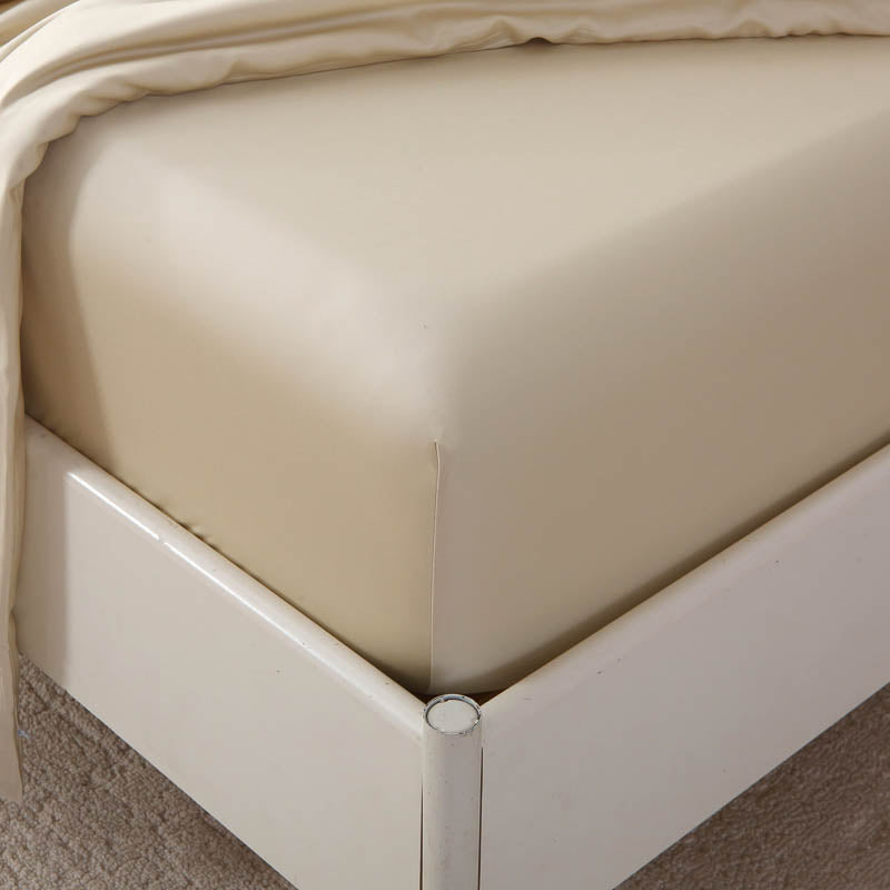 Sandbeige / Lyocell / Spannbettlaken 180x200 + 35 cm – ideal für Boxspringbetten