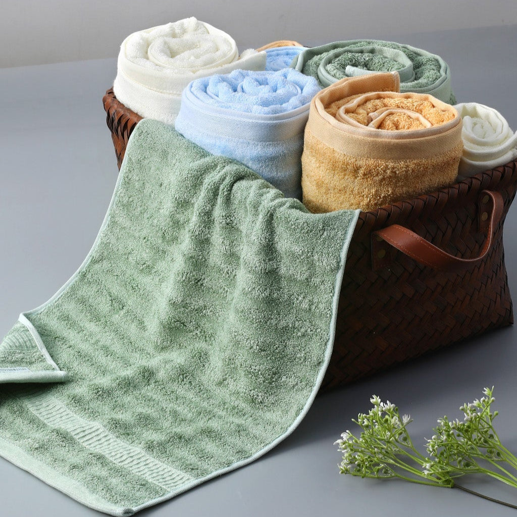 handtuch aus bambus green