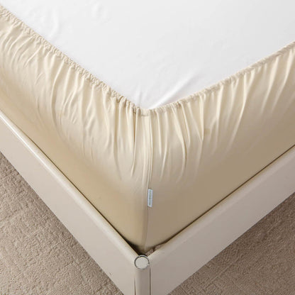 Sandbeige / Bambus-Lyocell / 140x200 cm / Spannbettlaken – OEKO-TEX zertifiziert